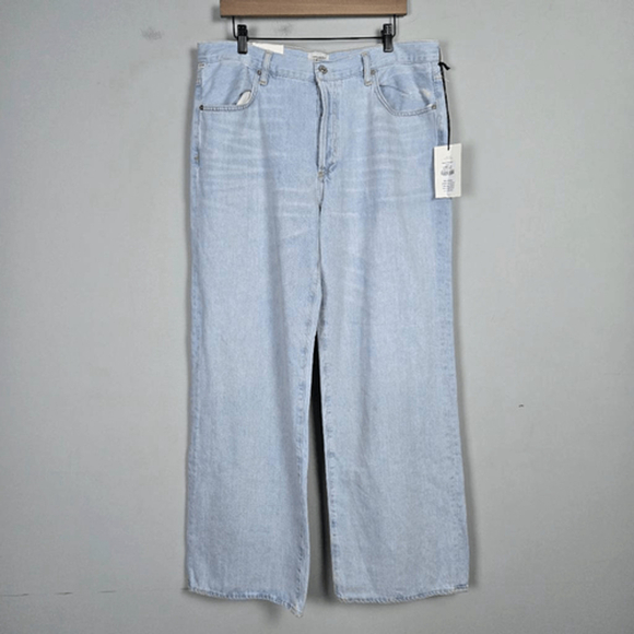 Citizens of Humanity Denim - Citizens of Humanity Womens Annina Trouser Jeans Size 33 Blue Wide Leg Light NWT
